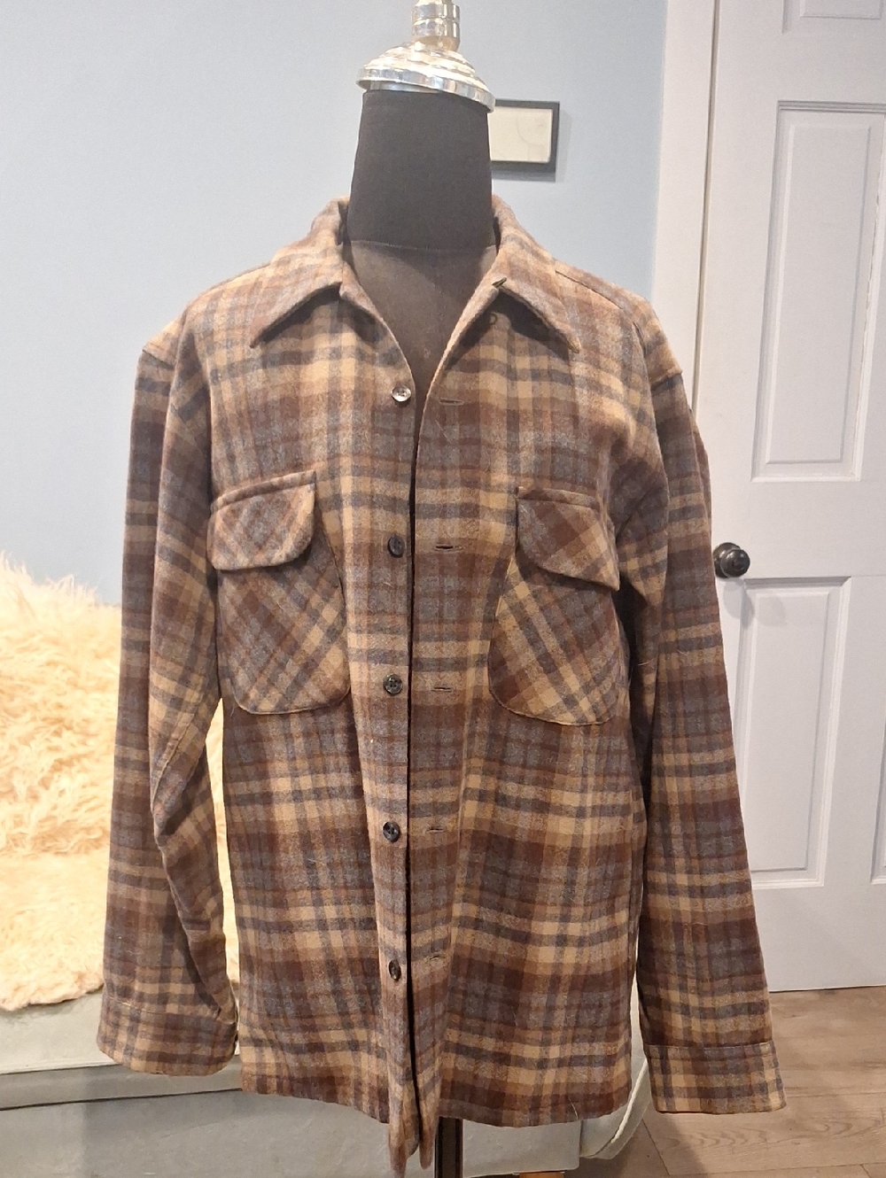 Vtg 100% Wool Pendleton Overshirt- Medium